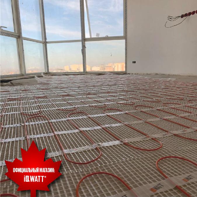 Тонкий самоклеящийся греющий мат IQ FLOOR MAT 150 Вт/м.кв - 6,0м²