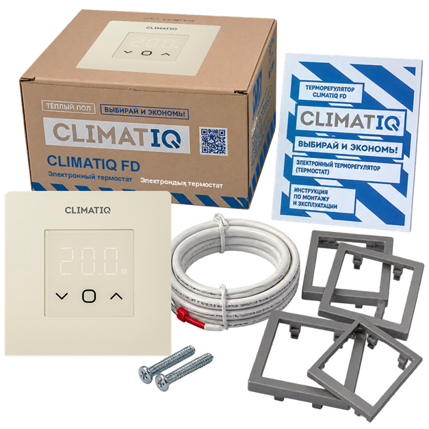Электронный терморегулятор CLIMATIQ FD слоновая кость